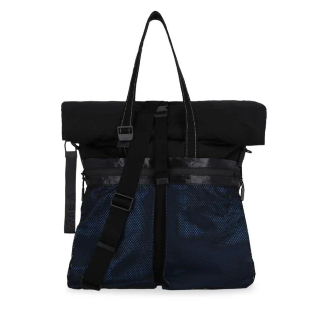$1890 NEW Bottega Veneta Borsa Travel Shoulder Tote Bag - Navy Blue / Black - Picture 11 of 14